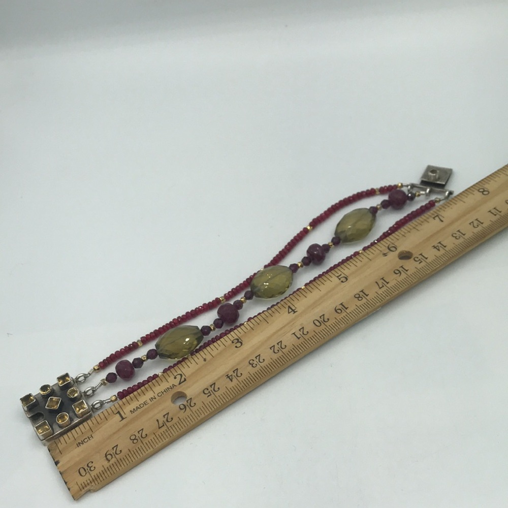 Dazzling Sterling Silver Ruby, Lime Quartz, Citri… - image 8